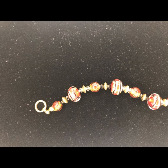 Handmade glass and crystal bead bracelet - Picture 4 of 4